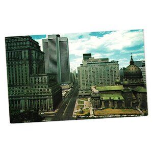Color Picture Postcard Montreal Canada Dorchester Street 1967 Worlds Fair City